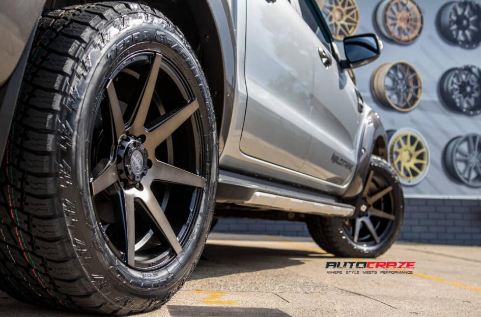 FORD RANGER AVALANCHE MACHINED FACE MATTE BLACK DARK TINT
